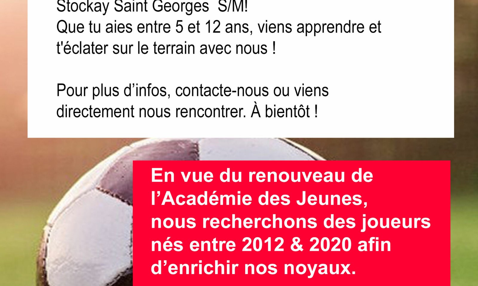 Rejoignez le Royal Stockay Saint-Georges