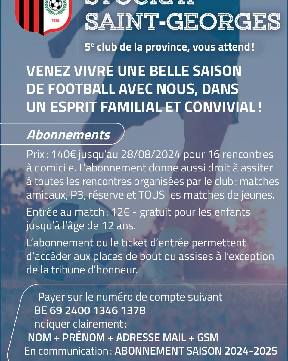 Abonnement 140€ pour tous les matchs